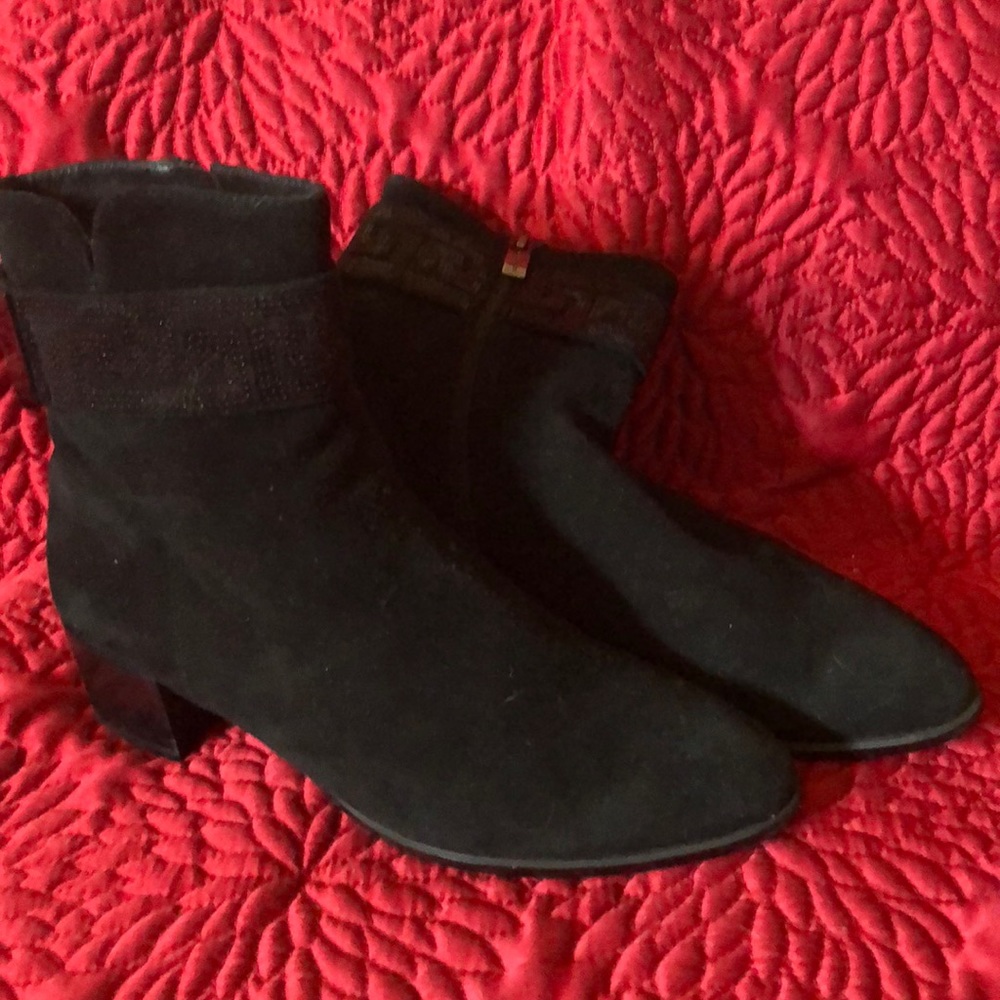 Suede Black Booties.